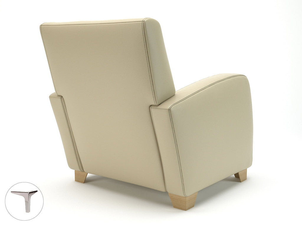 Wynne 81cm Wide Armchair in Cristina Marrone Ultima Faux Leather - Ergometric