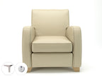 Wynne 81cm Wide Armchair in Cristina Marrone Ultima Faux Leather - Ergometric
