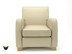 Wynne 81cm Wide Armchair in Cristina Marrone Ultima Faux Leather - Ergometric