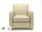 Wynne 81cm Wide Armchair in Cristina Marrone Ultima Faux Leather - Ergometric