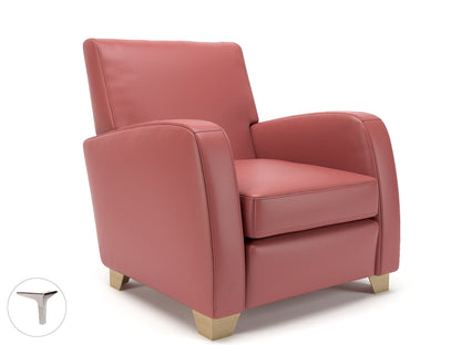 Wynne 81cm Wide Armchair in Cristina Marrone Ultima Faux Leather - Ergometric