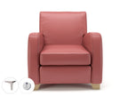 Wynne 81cm Wide Armchair in Cristina Marrone Ultima Faux Leather - Ergometric