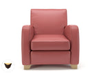Wynne 81cm Wide Armchair in Cristina Marrone Ultima Faux Leather - Ergometric