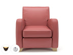 Wynne 81cm Wide Armchair in Cristina Marrone Ultima Faux Leather - Ergometric