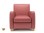Wynne 81cm Wide Armchair in Cristina Marrone Ultima Faux Leather - Ergometric