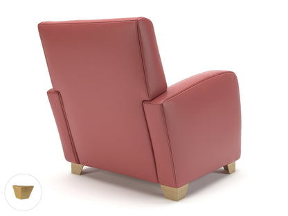 Wynne 81cm Wide Armchair in Cristina Marrone Ultima Faux Leather - Ergometric