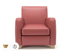 Wynne 81cm Wide Armchair in Cristina Marrone Ultima Faux Leather - Ergometric