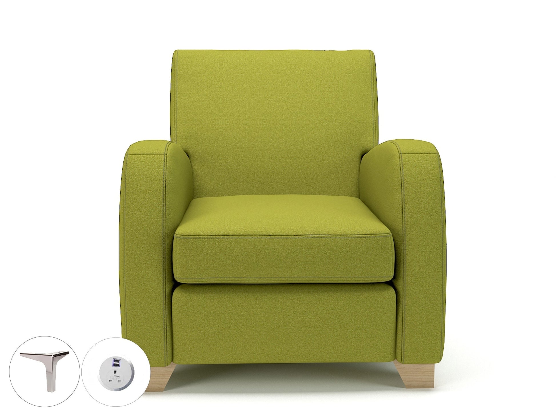 Wynne 81cm Wide Armchair in Warwick Dolly Fabric - Ergometric