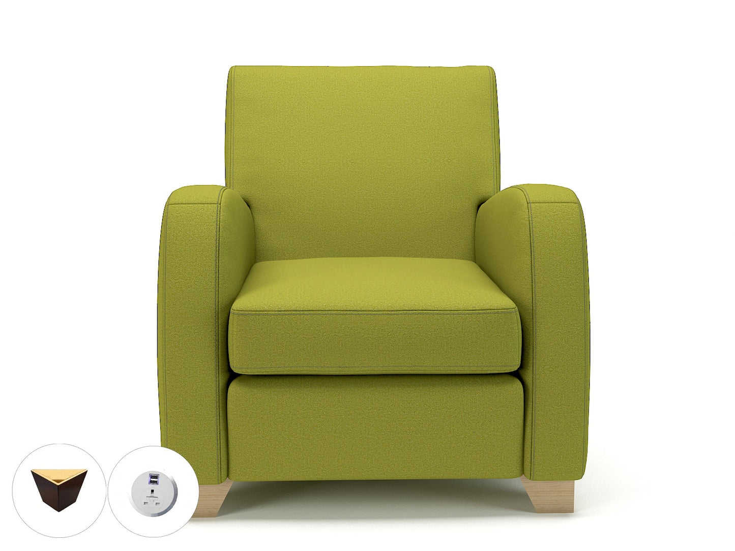 Wynne 81cm Wide Armchair in Warwick Dolly Fabric - Ergometric