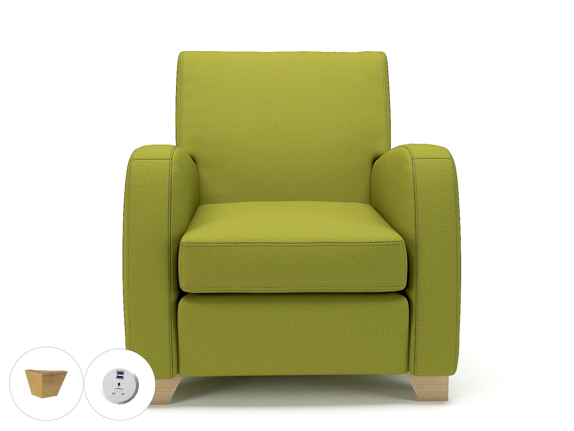 Wynne 81cm Wide Armchair in Warwick Dolly Fabric - Ergometric