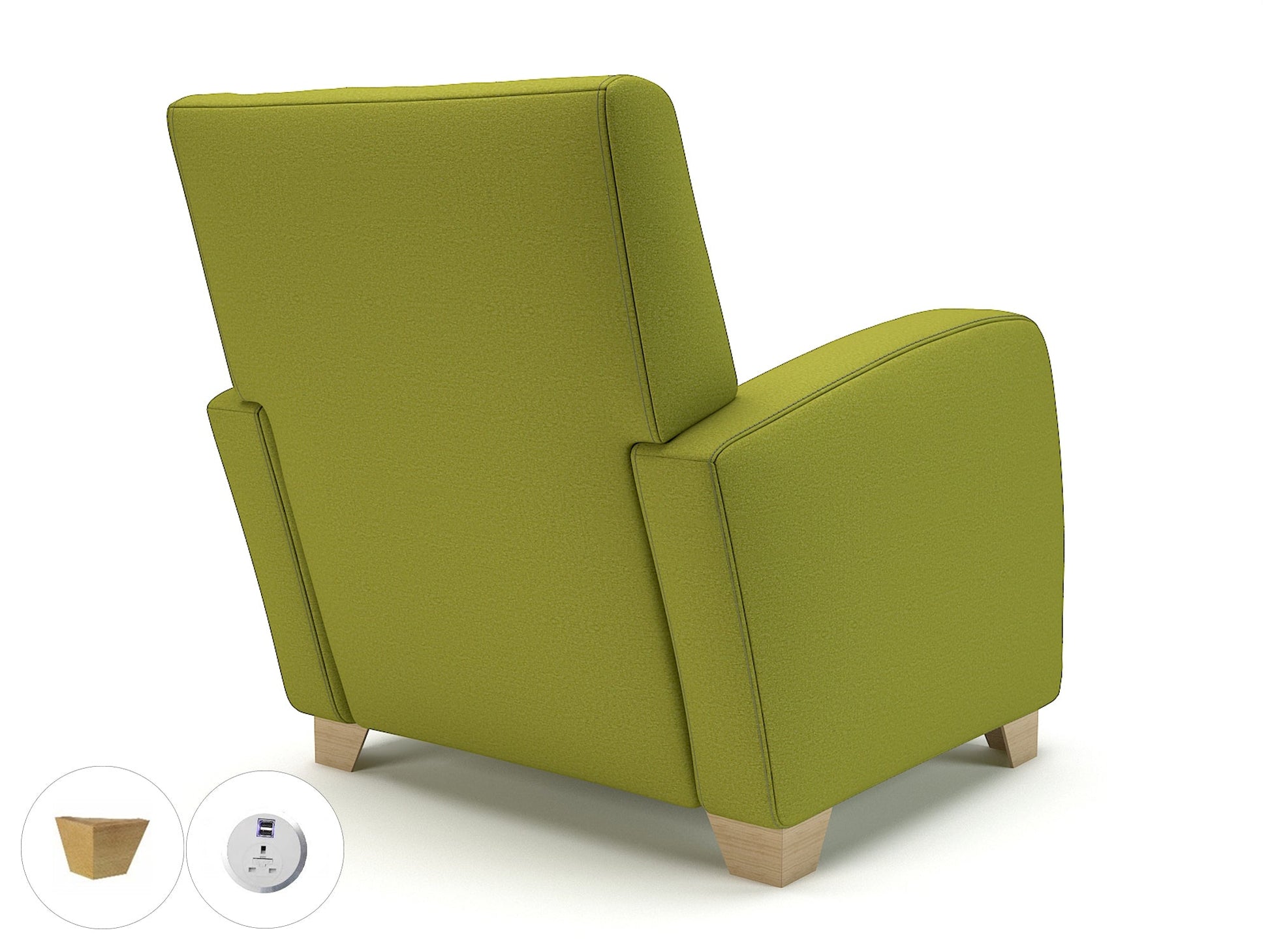 Wynne 81cm Wide Armchair in Warwick Dolly Fabric - Ergometric