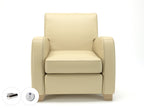 Wynne 81cm Wide Armchair in Cristina Marrone Ultima Faux Leather - Ergometric