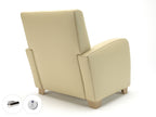 Wynne 81cm Wide Armchair in Cristina Marrone Ultima Faux Leather - Ergometric