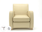 Wynne 81cm Wide Armchair in Cristina Marrone Ultima Faux Leather - Ergometric