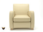 Wynne 81cm Wide Armchair in Cristina Marrone Ultima Faux Leather - Ergometric