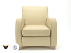 Wynne 81cm Wide Armchair in Cristina Marrone Ultima Faux Leather - Ergometric
