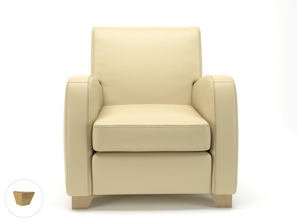 Wynne 81cm Wide Armchair in Cristina Marrone Ultima Faux Leather - Ergometric