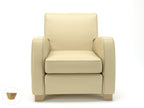 Wynne 81cm Wide Armchair in Cristina Marrone Ultima Faux Leather - Ergometric