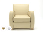 Wynne 81cm Wide Armchair in Cristina Marrone Ultima Faux Leather - Ergometric