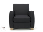 Wynne 81cm Wide Armchair in Warwick Dolly Fabric - Ergometric - Ebony