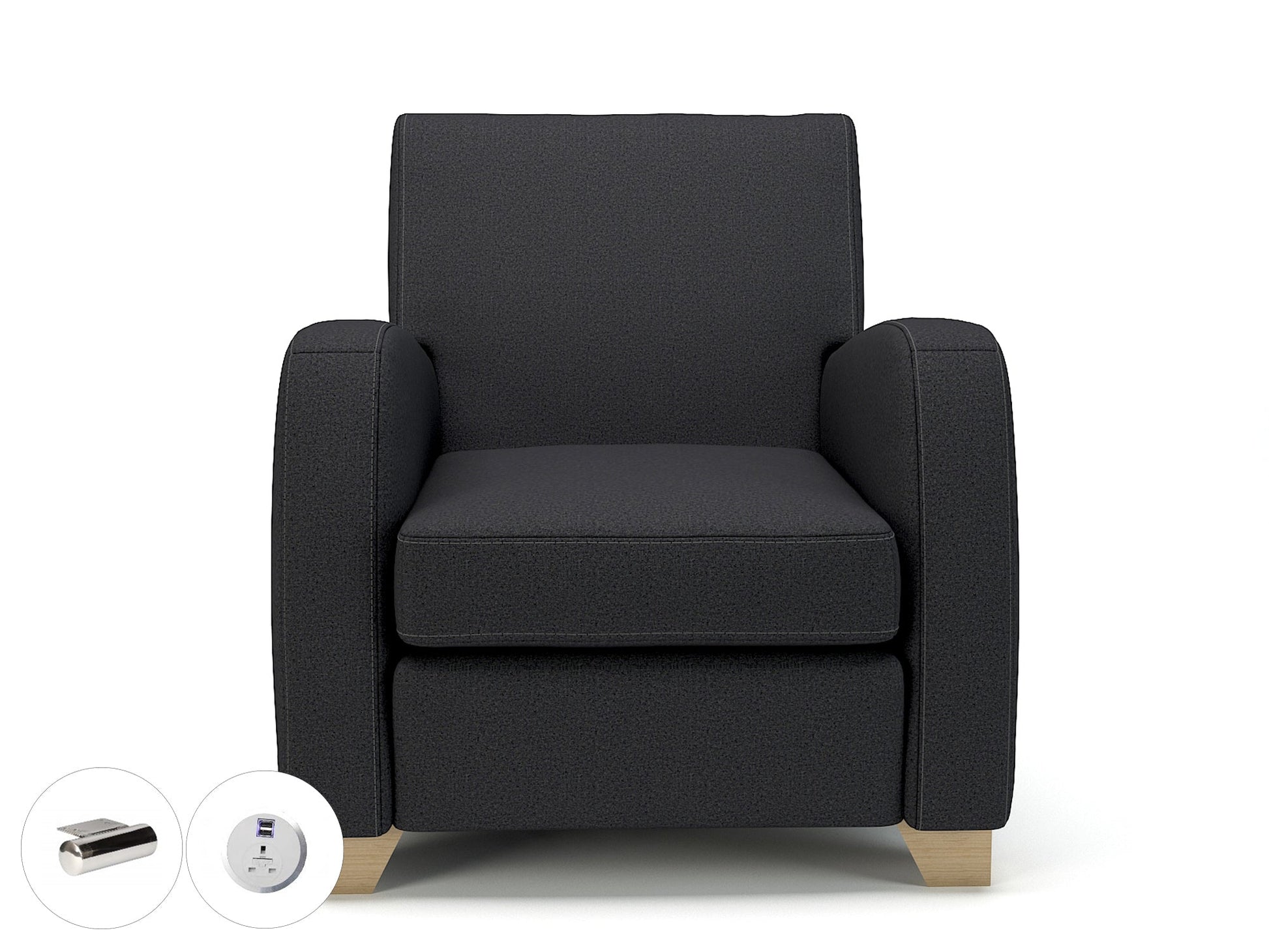 Wynne 81cm Wide Armchair in Warwick Dolly Fabric - Ergometric