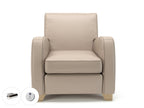 Wynne 81cm Wide Armchair in Cristina Marrone Ultima Faux Leather - Ergometric