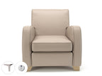 Wynne 81cm Wide Armchair in Cristina Marrone Ultima Faux Leather - Ergometric