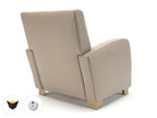 Wynne 81cm Wide Armchair in Cristina Marrone Ultima Faux Leather - Ergometric