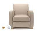 Wynne 81cm Wide Armchair in Cristina Marrone Ultima Faux Leather - Ergometric