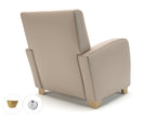 Wynne 81cm Wide Armchair in Cristina Marrone Ultima Faux Leather - Ergometric