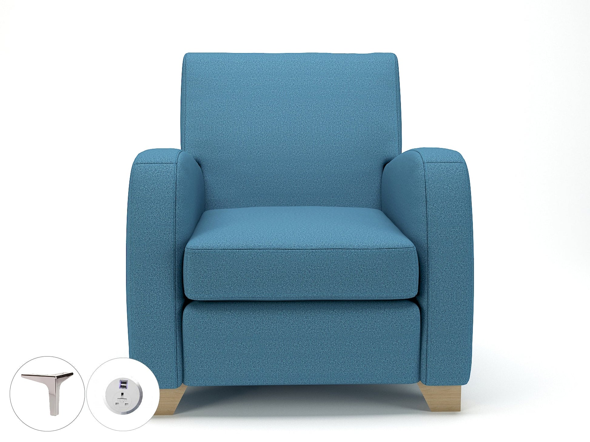 Wynne 81cm Wide Armchair in Warwick Dolly Fabric - Ergometric