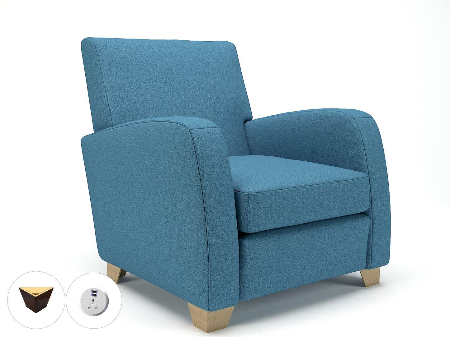 Wynne 81cm Wide Armchair in Warwick Dolly Fabric - Ergometric