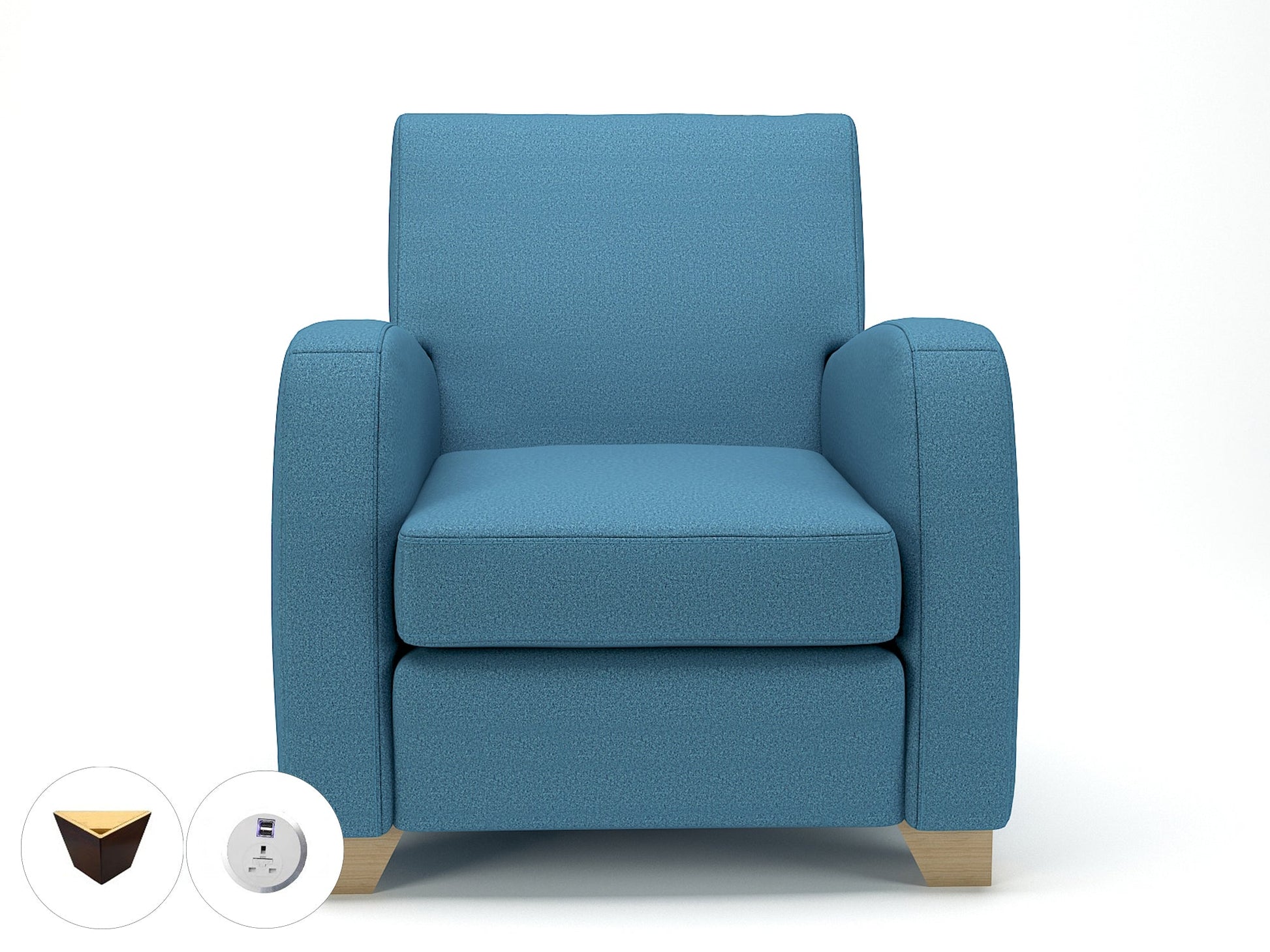 Wynne 81cm Wide Armchair in Warwick Dolly Fabric - Ergometric
