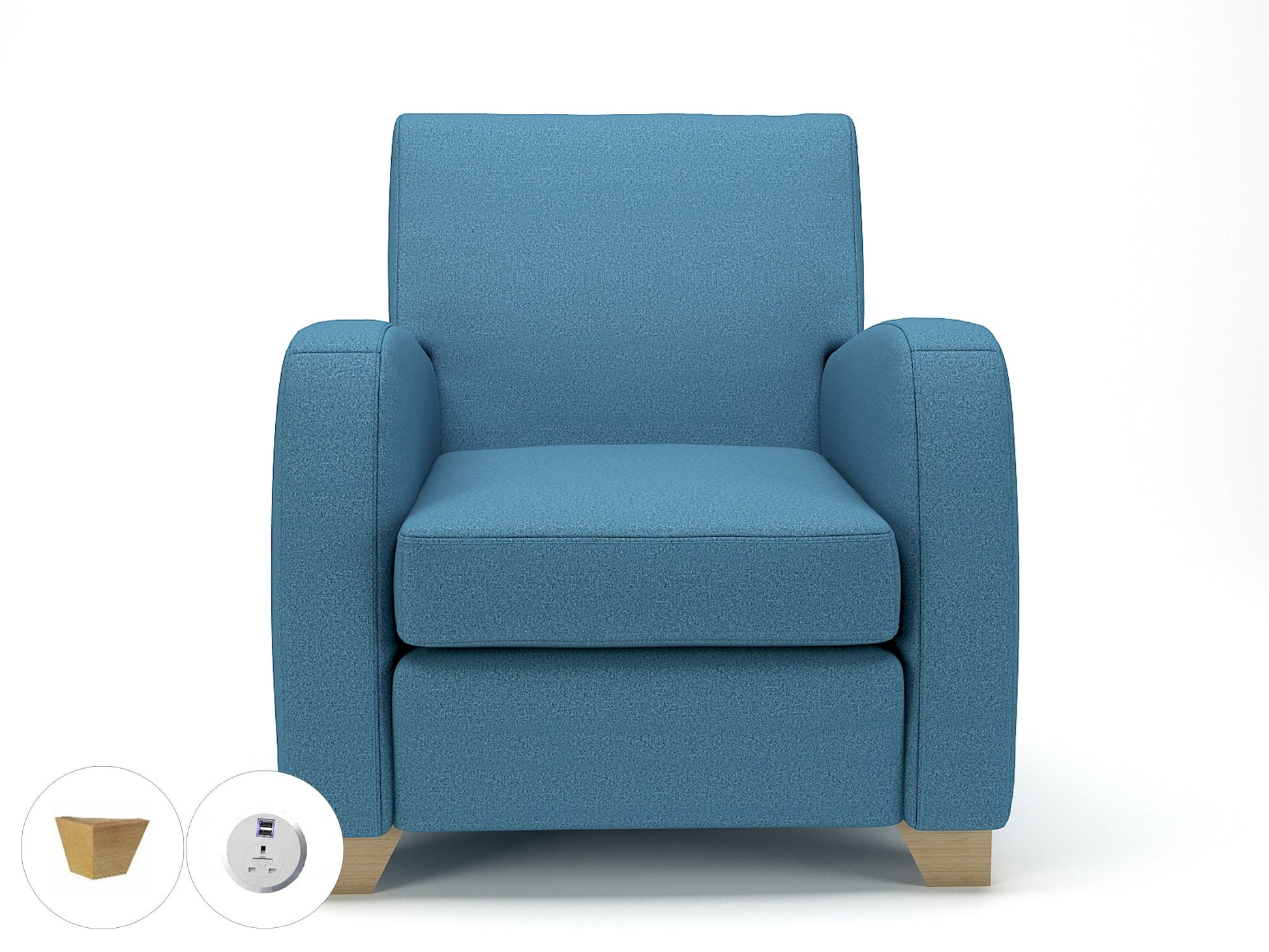 Wynne 81cm Wide Armchair in Warwick Dolly Fabric - Ergometric