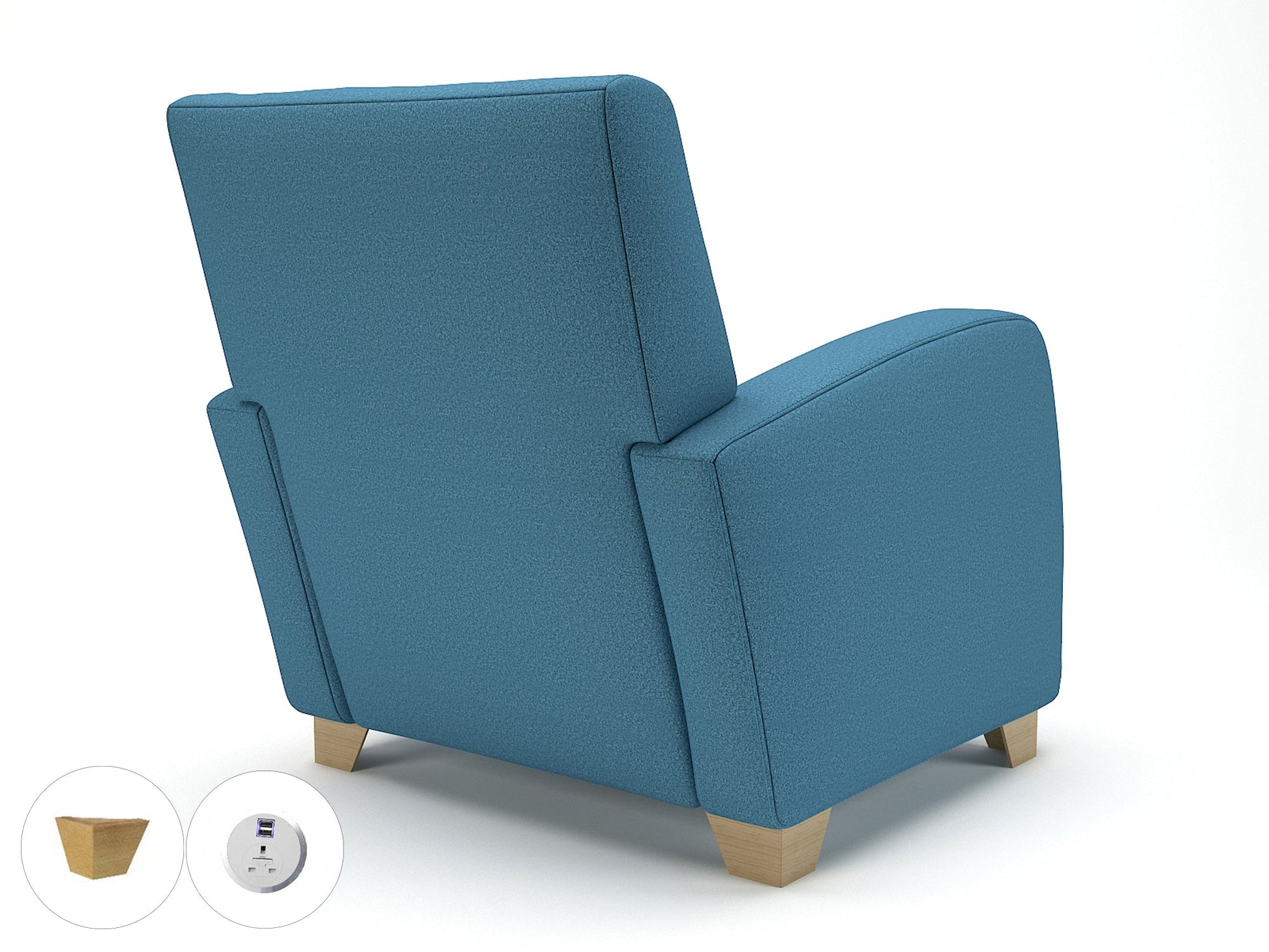 Wynne 81cm Wide Armchair in Warwick Dolly Fabric - Ergometric