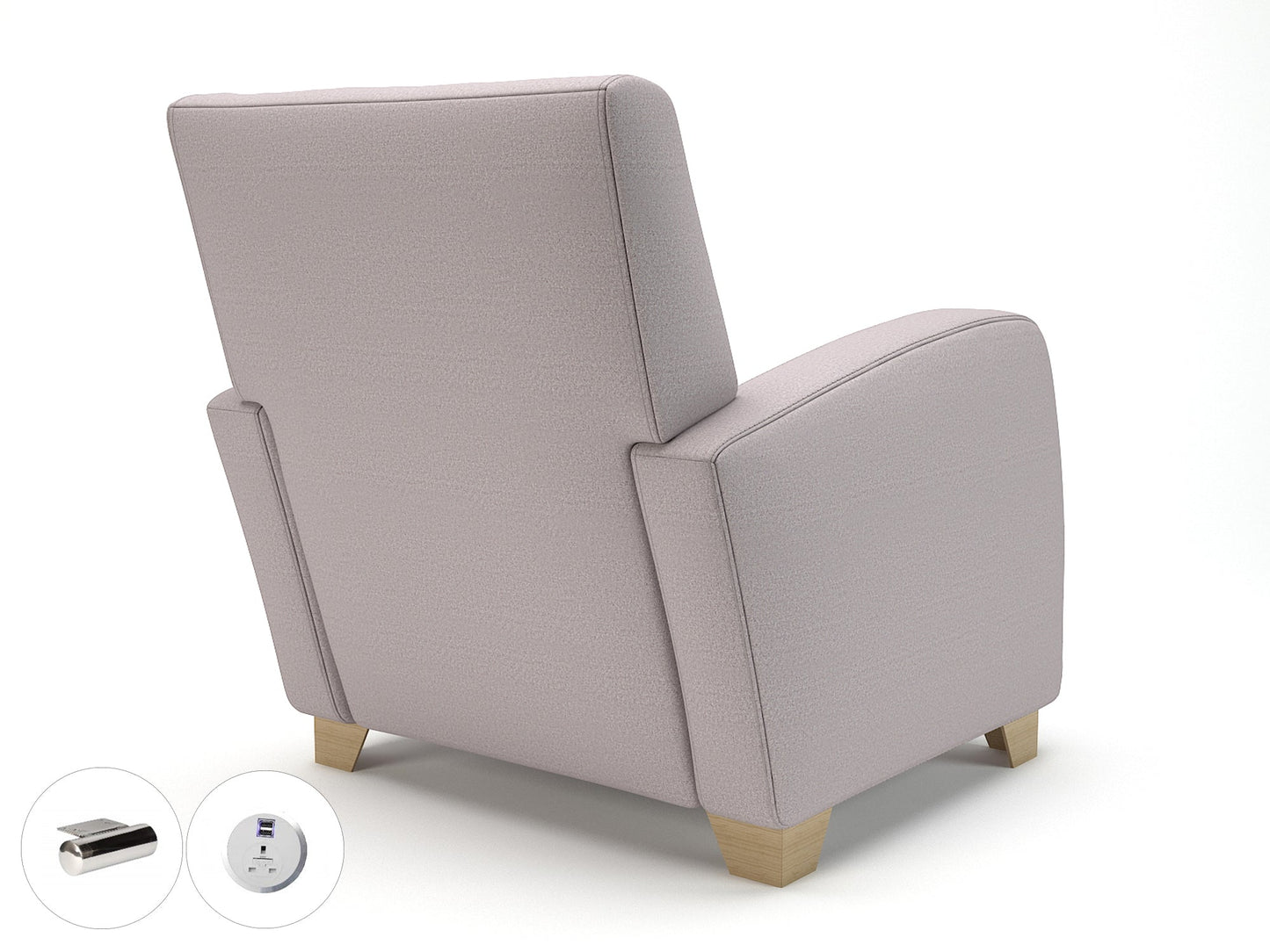 Wynne 81cm Wide Armchair in Warwick Dolly Fabric - Ergometric