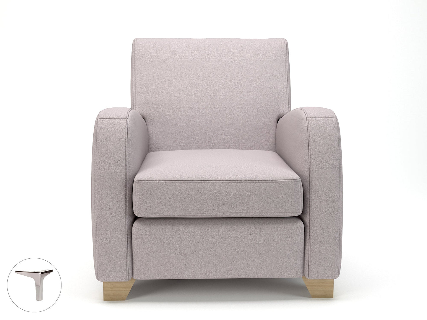 Wynne 81cm Wide Armchair in Warwick Dolly Fabric - Ergometric