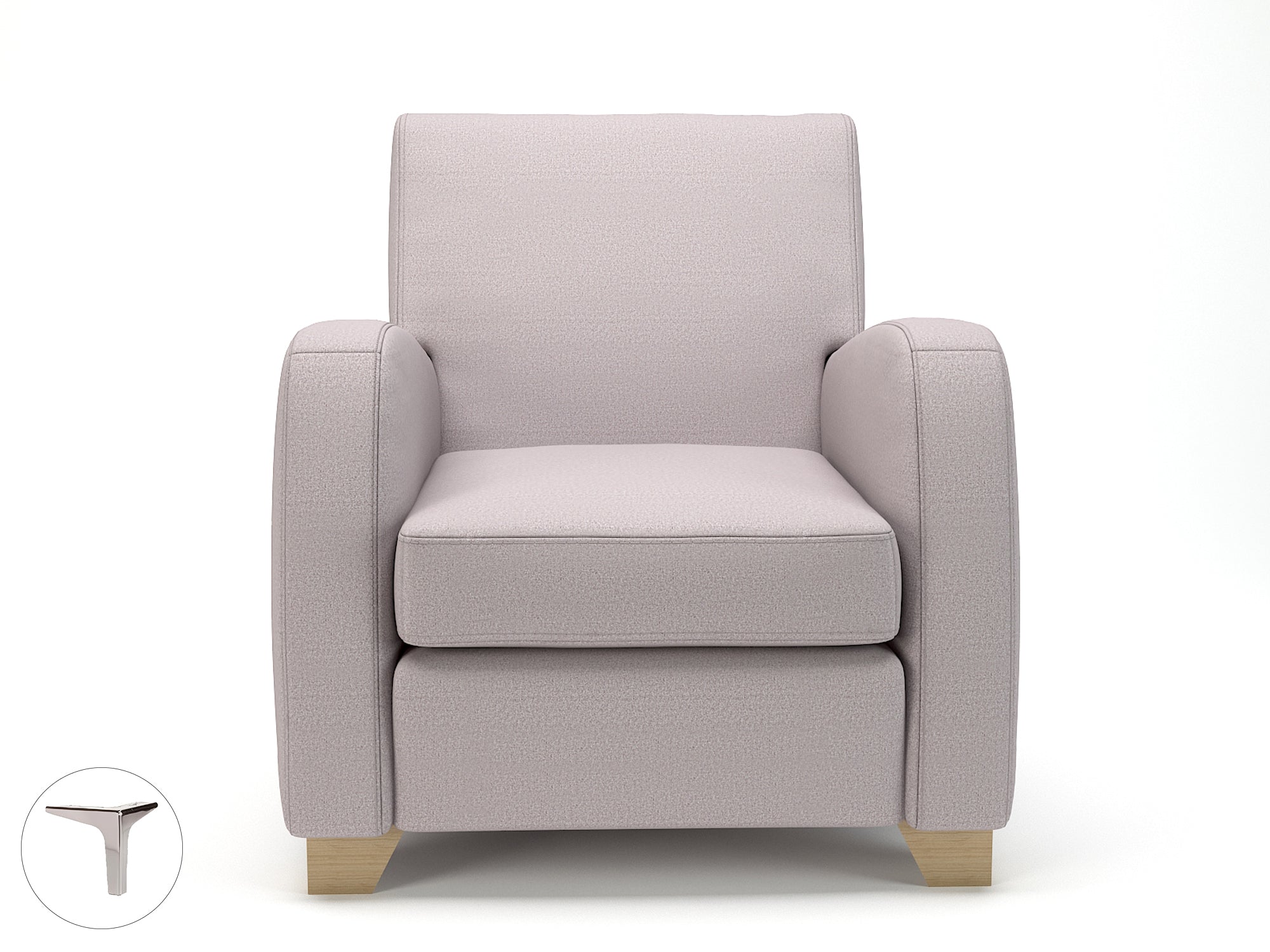 Wynne 81cm Wide Armchair in Warwick Dolly Fabric - Ergometric