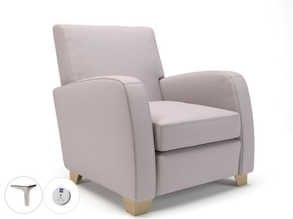 Wynne 81cm Wide Armchair in Warwick Dolly Fabric - Ergometric