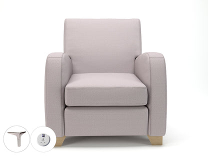 Wynne 81cm Wide Armchair in Warwick Dolly Fabric - Ergometric