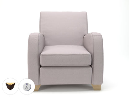 Wynne 81cm Wide Armchair in Warwick Dolly Fabric - Ergometric