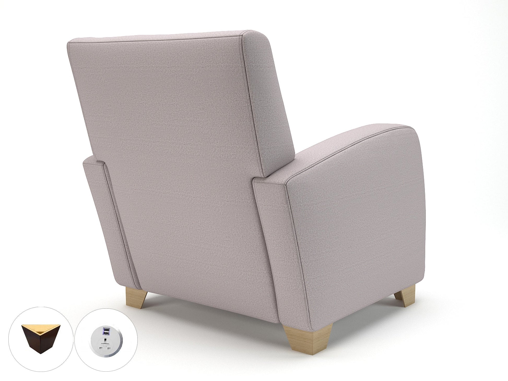 Wynne 81cm Wide Armchair in Warwick Dolly Fabric - Ergometric