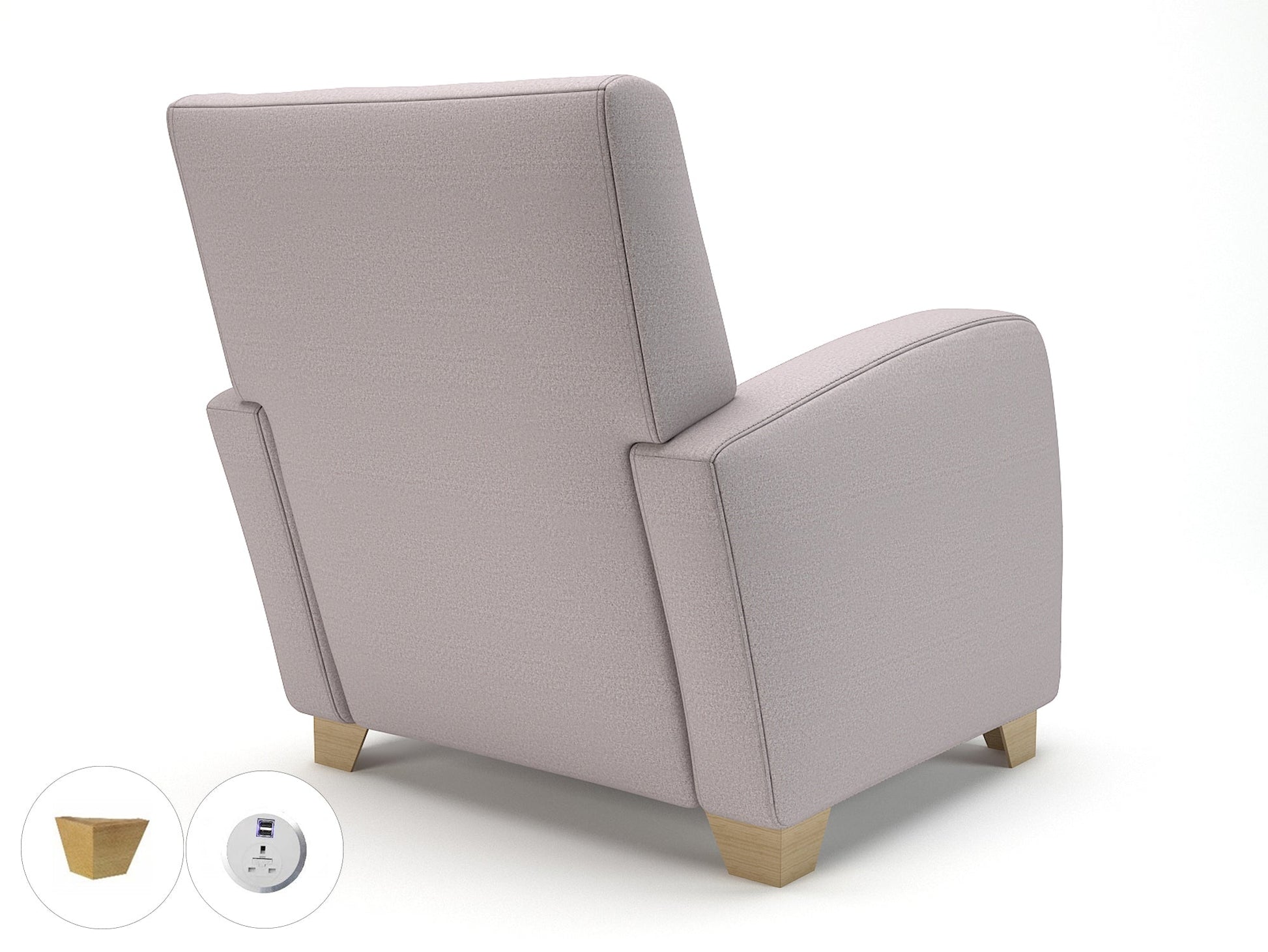 Wynne 81cm Wide Armchair in Warwick Dolly Fabric - Ergometric