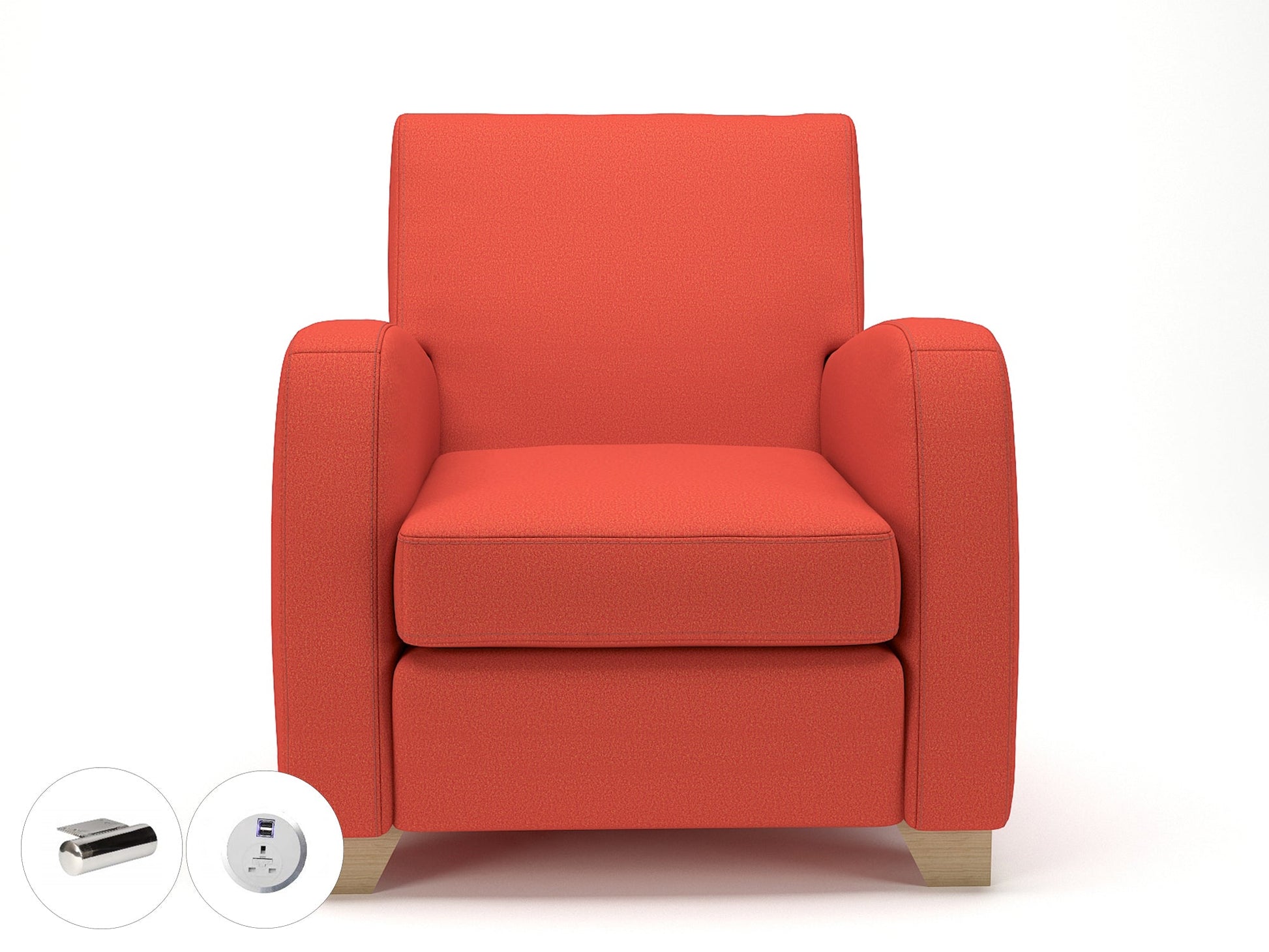 Wynne 81cm Wide Armchair in Warwick Dolly Fabric - Ergometric