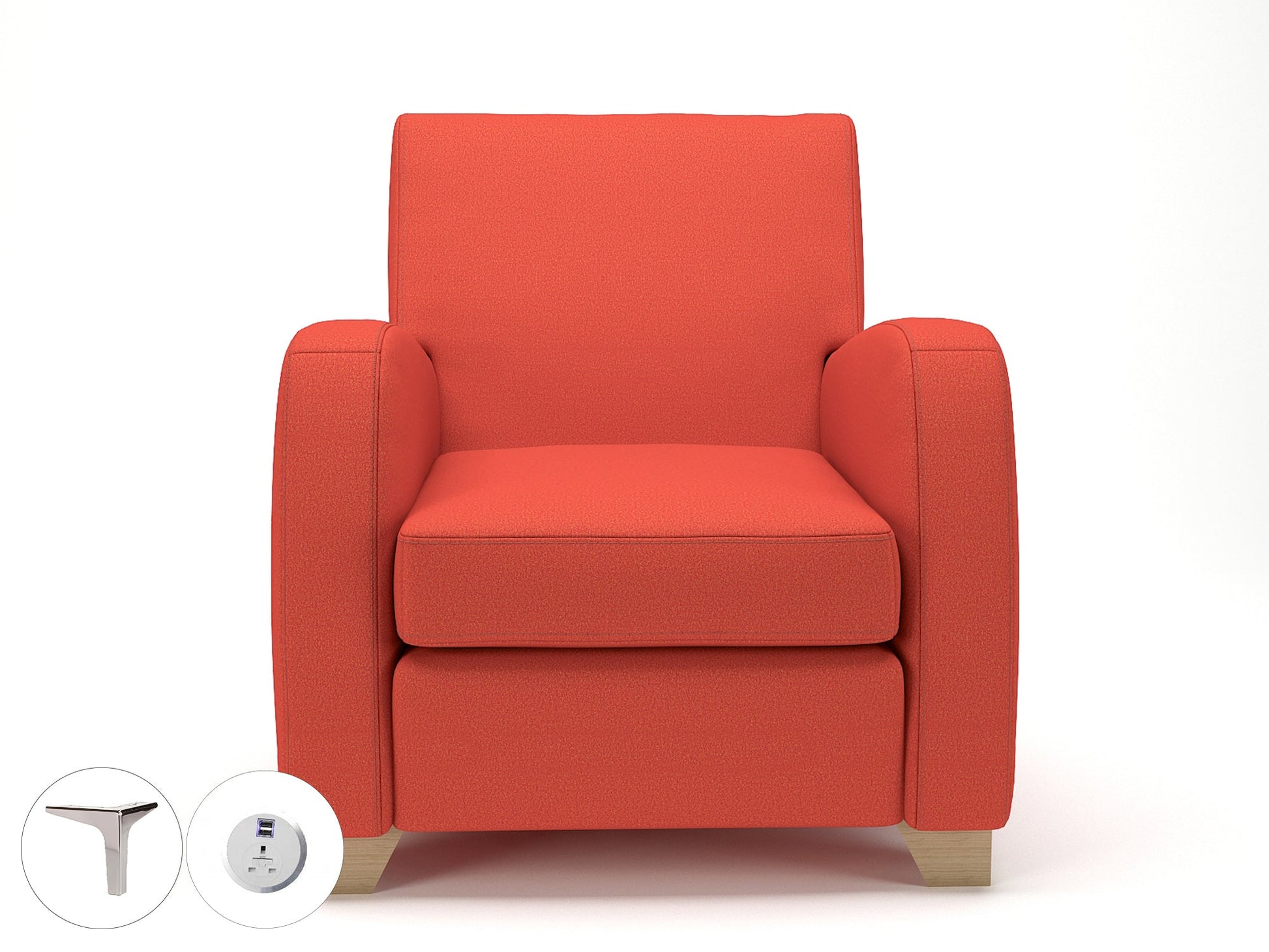 Wynne 81cm Wide Armchair in Warwick Dolly Fabric - Ergometric