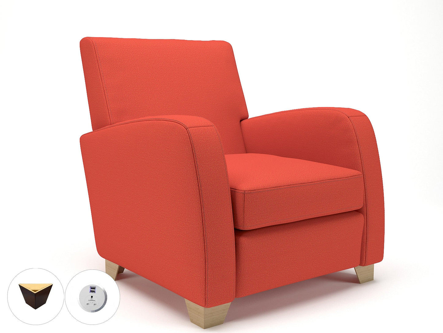 Wynne 81cm Wide Armchair in Warwick Dolly Fabric - Ergometric