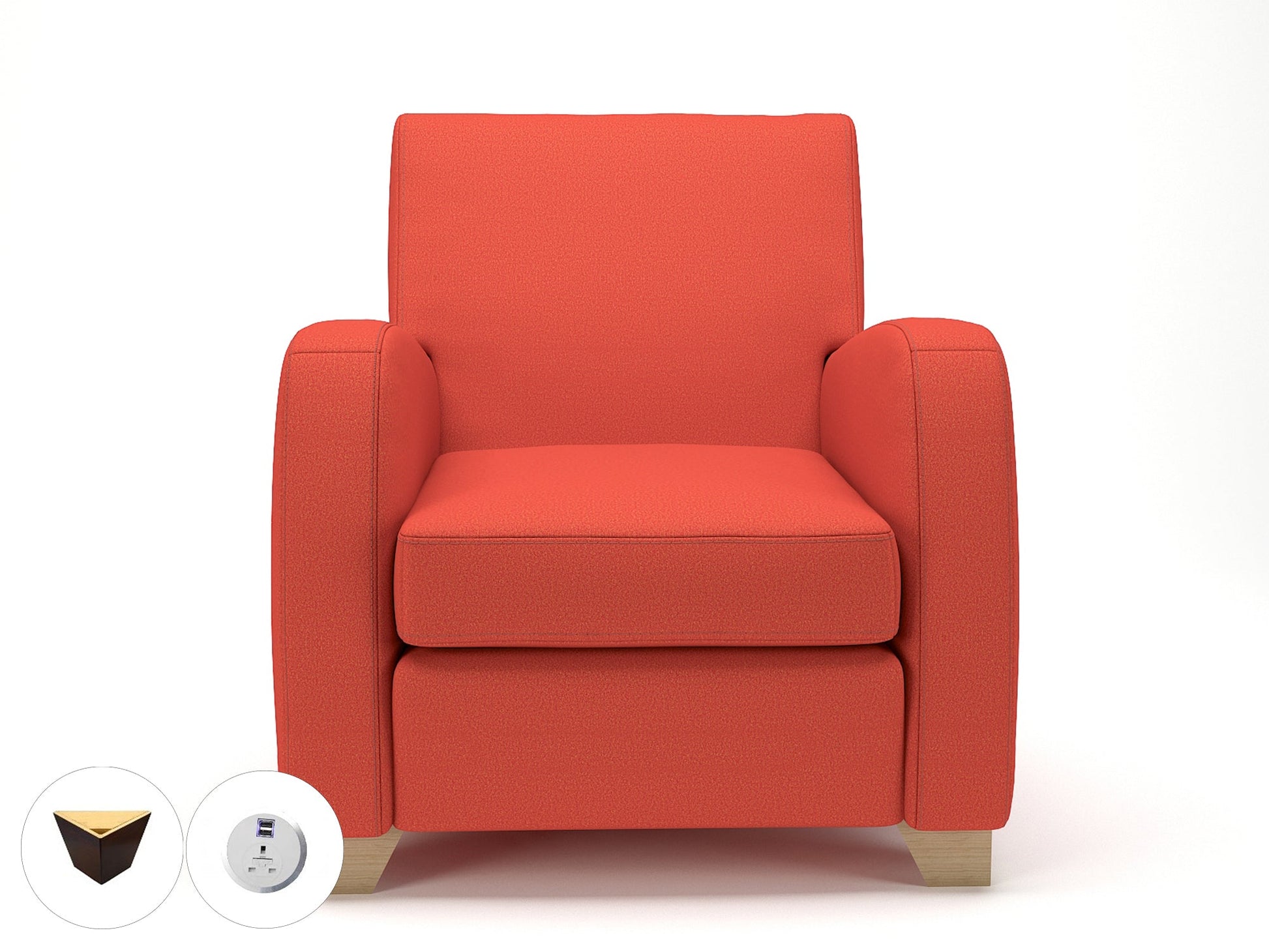 Wynne 81cm Wide Armchair in Warwick Dolly Fabric - Ergometric