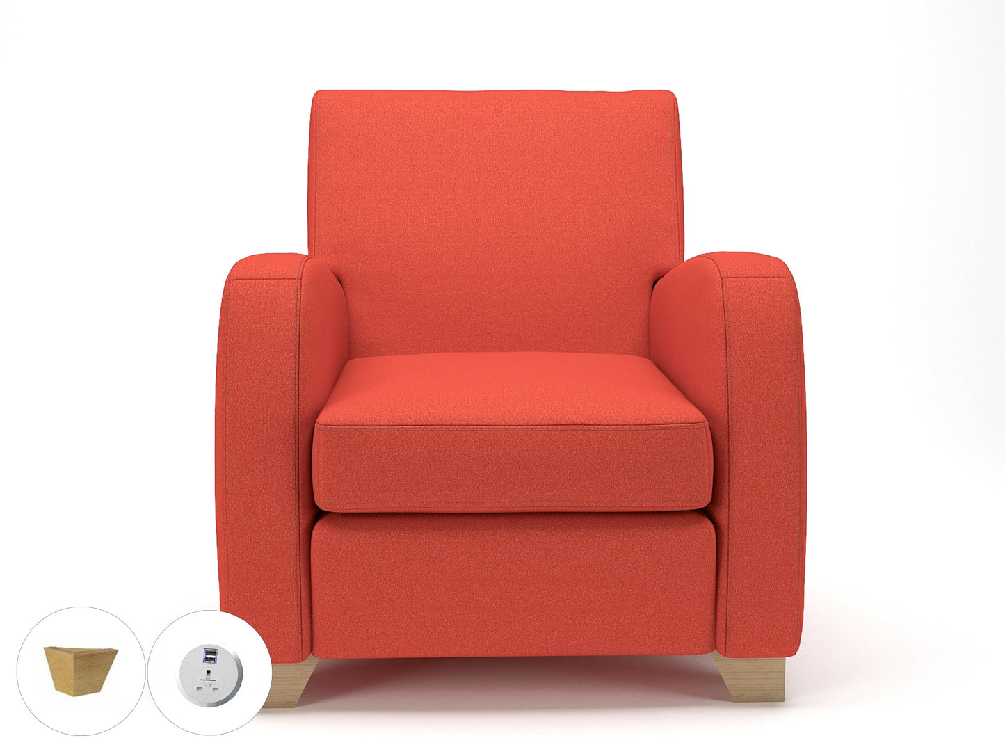 Wynne 81cm Wide Armchair in Warwick Dolly Fabric - Ergometric