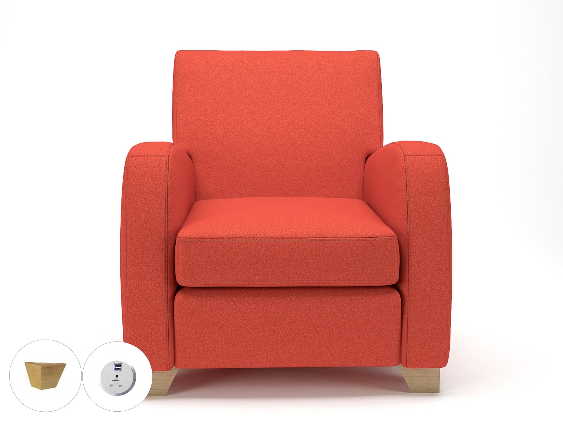 Wynne 81cm Wide Armchair in Warwick Dolly Fabric - Ergometric