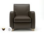 Wynne 81cm Wide Armchair in Cristina Marrone Ultima Faux Leather - Ergometric